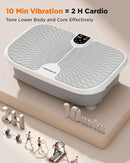 FEIERDUN Vibration Plate Exercise Machine, 400 LBS Capacity Vibration Plate for Lymphatic Drainage, Max Space for Whole-Body Workout & Relaxation at Home by CozyNest Decor