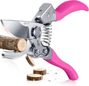 8.5" Professional Bypass Pruning Shears – Heavy Duty Garden Scissors & Clippers for Branch Trimming, Ultra Sharp SK5 Blade, Ergonomic Handle, Perfect Gardening Gift for Women, 2025 Pink Tools by GreenHaven Gardens