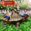 Sunthus Garden Gnome Turtle Statues Yard Art Resin Figurine Decorations Outdoor Garden Décor by CozyNest Decor