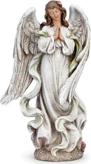Napco Imports Outdoor Garden Patio Memorial Statue Figurine 11.5 Inch Resin Praying Angel by CozyNest Decor