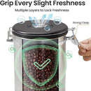 Veken Coffee Canister, 39OZ Large, Airtight Stainless Steel Food Storage Container for 2.2lbs Coffee Beans, Ground, Sugar, Tea, Flour, Rice, Cereal, Cookies Jars, Bar Accessories & Gifts, Silver by CozyNest Decor