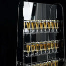Tableclothsfactory 5ft Clear Acrylic 5-Tier Wine Glass Stemware Rack, Champagne Flute Holder Wall Stand by CozyNest Decor