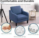 VINGLI Modern Accent Chairs Set of 2, Blue Living Room Chairs Comfy Armchair for Bedroom, Upholstered Sofa Chair Reading Chair for Small Spaces, Apartment, Waiting Room by CozyNest Decor