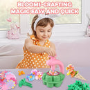 Fabric Flower Bouquets Toys, DIY Craft Kits Toys for Kids, Educational Arts & Crafts Toy, Build Your Own Flowers, DIY Creative Activity Christmas Birthday Gift for 4 5 6 7 8+ Year Old Toddler Girls by TinyTreasures Baby Boutique