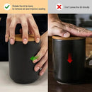 Black Canister Sets for Kitchen, 3pcs Ceramic Canisters with Airtight Wooden Lid, Food Storage Jar, Large Kitchen Storage Containers for Serving Coffee Beans, Tea, Sugar, Salt, Spices by CozyNest Decor