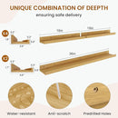 Axeman Picture Ledge Shelf, Floating Shelves for Wall Decor Storage Set of 6, 36 inch Floating Wall Mounted Shelves, Wall Shelves with Lip for Living Room, Bedroom, Nursery, Bathroom, Kitchen, Oak by TinyTreasures Baby Boutique