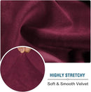 H.VERSAILTEX Velvet Stretch Couch Cushion Cover Plush Cushion Slipcover for Chair Loveseat Sofa Cushion Furniture Protector Seat Cushion Sofa Cover (3 Piece XL Sofa Cushion Covers, Burgundy) by CozyNest Decor