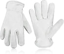 HLDD HANDLANDY Leather Work Gloves for Men & Women, Adjustable Wrist Cowhide Gardening Glove with Reinforced Palm for Driver by GreenHaven Gardens