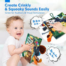 hahaland Baby Books 0-6 Months, Infant Tummy Time Toy High Contrast Sensory Toys 6 to 12 Months Touch Feel Book Babies Travel Toy Gifts for Boy Girl 0-3 Month Baby Shower Birthday Gifts (Single Book) by TinyTreasures Baby Boutique