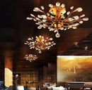 Ganeed Crystal Chandeliers,K9 Crystal Ceiling Light,Vintage Light Fixtures Pendant Lighting for Living Room Bedroom Restaurant Porch Hallway (4-Light,Golden) by CozyNest Decor