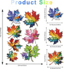 14pcs Window Decals for Bird Strikes, Anti Collision Window Clings, Rainbow Reflection Window Sticker, Maple Leaf Style Sun Catcher Stickers for Glass Windows by CozyNest Decor