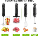 Immersion Blender Handheld Hand Blender, 1000W 5 in 1 Hand Mixer Stick, BPA-Free 12 Speed Handheld Blender 304 Stainless, Mixing Beaker, Chopper, Whisk, Milk Frother, Soup, Smoothies, Baby Food, Sauce by TinyTreasures Baby Boutique