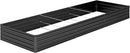 12x4x1FT Galvanized Raised Garden Bed Kit,Vegetable Boxes-Rectangle Metal Flower Box,Large Planter Raised Beds Outdoor Garden for Planting,Fruit,Herb-Black by GreenHaven Gardens