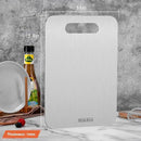 Cutting Boards for Kitchen, Cutting Board, Foodgrade Stainless Steel Cutting Board for Meat,Fruit, Vegetables, Outdoor or Indoor, L 15 .4" * 11" by CozyNest Decor
