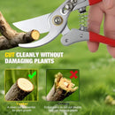 Yesker Pruning Shears Garden Shears 8.6" Professional Bypass Garden Scissors Yard Clippers with Sharp SK5 Steel Blade Heavy Duty Hand Pruners for Branch Flower Plant Trimming Cutting Gardening Tools by GreenHaven Gardens