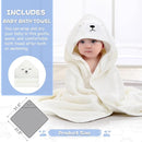 MoreFeel Collapsible Baby Bathtub for Newborn with Thermometer & 1 Hooded Towel & 1 Soft Floating Cushion,Portable Travel Bathtub with Drain Hole, Durable Foldable Baby Tubs for Infants to Toddler by TinyTreasures Baby Boutique