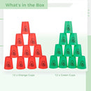 yeesport Sport Stacking Cups, 24pcs Sports Stacking Cups Sport Training Game for Challenge Competition Travel Party Gift for Kids and Adults (Red+Green) by TinyTreasures Baby Boutique