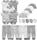 Kiddiezoom Unisex Baby Layette Essentials Giftset Clothing Set 19-Piece For Newborn Baby by TinyTreasures Baby Boutique