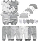 Kiddiezoom Unisex Baby Layette Essentials Giftset Clothing Set 19-Piece For Newborn Baby by TinyTreasures Baby Boutique