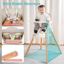 Baby High Chair, 6 in 1 Wooden Convertible High Chairs for Babies and Toddlers, Booster Seat with Double Tray & Reversible Footrest Baby Highchair, 5-Point Harness Baby Feeding Chair, Beige by TinyTreasures Baby Boutique