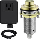 SinkTop Air Switch Kit with Brass Gold Long Button (Full Brass) for Garbage Disposal,without cabel by CozyNest Decor