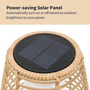 Outdoor Floor Lamp Solar Powered Lantern Waterproof Outdoor Lamps Wicker Patio Lights for Garden Deck Backyard Decor by CozyNest Decor