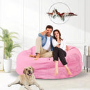 Bean Bag Chair for Adults 4FT,Soft Removable Cover for Teens/Girls Bedroom,Fluffy Giant Round Floor Beanbag Lounger Chairs (No Filler,Pink) by CozyNest Decor