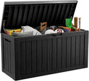 DRATO 80 Gallon Large Deck Box, Outdoor Storage Box for Patio Furniture, Patio Cushions, Gardening Tools, Pool Supplies 480lbs Weight Capacity,Waterproof Resin Storage Boxes by GreenHaven Gardens