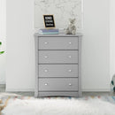 Storkcraft Crescent 4 Drawer Chest (Pebble Gray) – GREENGUARD Gold Certified, Easy-to-Match Chest of Drawers for Nursery and Kids Bedroom, Dresser Organizer for Children’s Bedroom by TinyTreasures Baby Boutique
