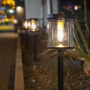 EcoGreen Outdoor Pathway Solar Light, 4pcs Pack,Garden Patio Balcony Walk Way Lights, Aluminum Leg, 5000K Daylight, Waterproof, 4.76 * 23.07in by CozyNest Decor