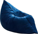 Hobestluk 3 in 1 Bean Bag Chair Giant Bean Bag Chairs for Adults with Velvet Cover Convertible Bean Bag Floor Cushion with Machine Washable Cover for Living Room (Velvet Blue) by CozyNest Decor