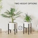 2-Pack Adjustable Metal Plant Stand Indoor Outdoor - Fits 8 to 12 Inches Pots - Mid Century Modern Planter Stand Black Flower Pot Holder Home Decor for Gardening Gifts by GreenHaven Gardens