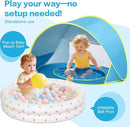 Baby Beach Tent Canopy: with Inflatable Kiddie Swimming Pool Toys - UPF50+ UV Protection Pop Up Sun Shelter Tent & Small Pool - Beach Essentials for Infant Toddlers by TinyTreasures Baby Boutique
