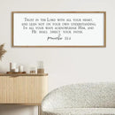 LuZhiQiang Trust in the Lord With All Thine Heart Wall Decor Art 40"×15" Bible Verse Proverbs 3:5-6 Sign Scripture Christian Large Wood Framed Hanging (Wood) by CozyNest Decor