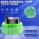 Pool Cover Pump above Ground-Submersible Sump Pump Swimming Water Removal Pumps, Sump Pump for Pool Draining with 16ft Drainage Hose & 25 ft Extra Long Power Cord,850 GPH,3 Adapters-Green by GreenHaven Gardens