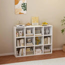 12-Cube Storage Shelf Bookcase - Wooden 3-Tier Floor Standing Open Bookshelf for Home and Office, Display Cabinet, Warm White by CozyNest Decor