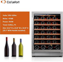 Ca'Lefort 24 Inch Wine Fridge, 54 Bottle Wine Cooler Refrigerator, 40-65°F Wine Refrigerator Glass Door, 3 LED Wine Fridge, Built-in or Freestanding Wine Fridge for Home/Bar/Kitchen (5.65 cu.ft) by CozyNest Decor