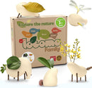 Taksa Toys Locomo Family Resources for Learning, Natural Wooden Animal Figures for Outdoor-Loving Kids Ages 3 4 5 6 7+ Year Old, Boys Girls Creativity, Wood Toys, Montessori Waldorf Toys (Set of 5) by TinyTreasures Baby Boutique