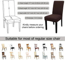 JQinHome 4 Pcs Dining Chair Slipcover,High Stretch Removable Washable Chair Seat Protector Cover for Home Party Hotel Wedding Ceremony (Pack of 4, Coffee) by CozyNest Decor