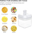Vtopmart 6 PCS Airtight Food Storage Containers, BPA Free Plastic Snack Containers with Easy Lock Lids, for Kitchen Pantry Organization and Storage, Include 24 Labels, 0.5L by CozyNest Decor