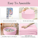 Ball Pit for Toddlers, 35.4"x 11.8" Foam Ball Pits, Indoor Soft Round Baby Playpen for Children, Ideal Gift for Toddlers, Pink, (Balls not Included) by TinyTreasures Baby Boutique