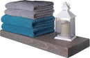 joelsantiques 24 Inch Wooden Floating Shelves for Wall - 24x6x2 in - Made of Natural Wood - Short Heavy Duty Rustic Wall Shelves for Bedroom - Perfect for Bathroom, Kitchen - Grey by CozyNest Decor
