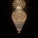 Flashing God D59''X H120'' Extra Large Chandeliers for High Ceilings Crystal Raindrop Chandeliers Large Villa Chandelier Entrance Foyer Ceiling Light LED Dimmable 2700K-6000K by CozyNest Decor