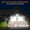 LEPOWER Battery Powered LED Flood Light Outdoor,1500LM Motion Sensor Security Lights, IP65 Waterproof,Wireless Flood Light Battery Operated,3 Head Motion Detector Light for Garage,Yard,Porch(Black) by GreenHaven Gardens