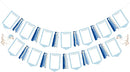 One Silly Goose 1st Birthday Photo Banner Garland from Newborn to 12 Months Paper Photo Banner with Gradient Blue Ribbon for Monthly Milestones Baby Boy First Birthday Party Decorations Supplies by TinyTreasures Baby Boutique