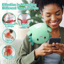 Microwave Heating Pad for Pain Relief, 16" x 11" Microwavable Heating Pads for Cramps, Back Pain, Neck Shoulder, Muscles, Knee, Joints, Natural Heat Pack Moist Heat, Mint Axolotl by CozyNest Decor