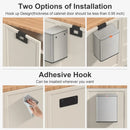 Mbillion Kitchen Compost Bin Hanging Trash Can with Lid 2.1 Gallon Stainless Steel Garbage Can for Kitchen Cabinet Door Mounted Trash Can Under Sink Door RV Bathroom,Silver by GreenHaven Gardens