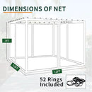 Replacement Gazebo Mosquito Netting 12' x 12',Universal Netting for Canopy Tent,4-Panel with Zipper for Outdoor Patio,Backyard (Mosquito Net Only,Black) by GreenHaven Gardens