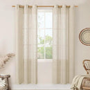 LAMIT Natural Linen Curtains 80 inches Long 2 Panels Set, Bronze Grommet Thick Doorway Curtains Privacy Assured with Light Filtering for Bedroom/Living Room, 34 x 80 Inch, Linen by CozyNest Decor