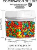 Vtopmart 6 PCS Airtight Food Storage Containers, BPA Free Plastic Snack Containers with Easy Lock Lids, for Kitchen Pantry Organization and Storage, Include 24 Labels, 0.5L by CozyNest Decor